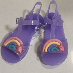 Old Navy a Purple girls Sandals with Rainbow Design